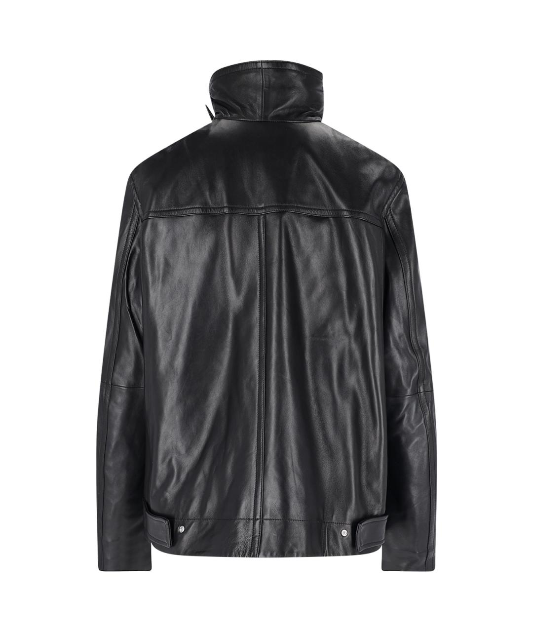 SPORTMAX Черная кожаная куртка, фото 2