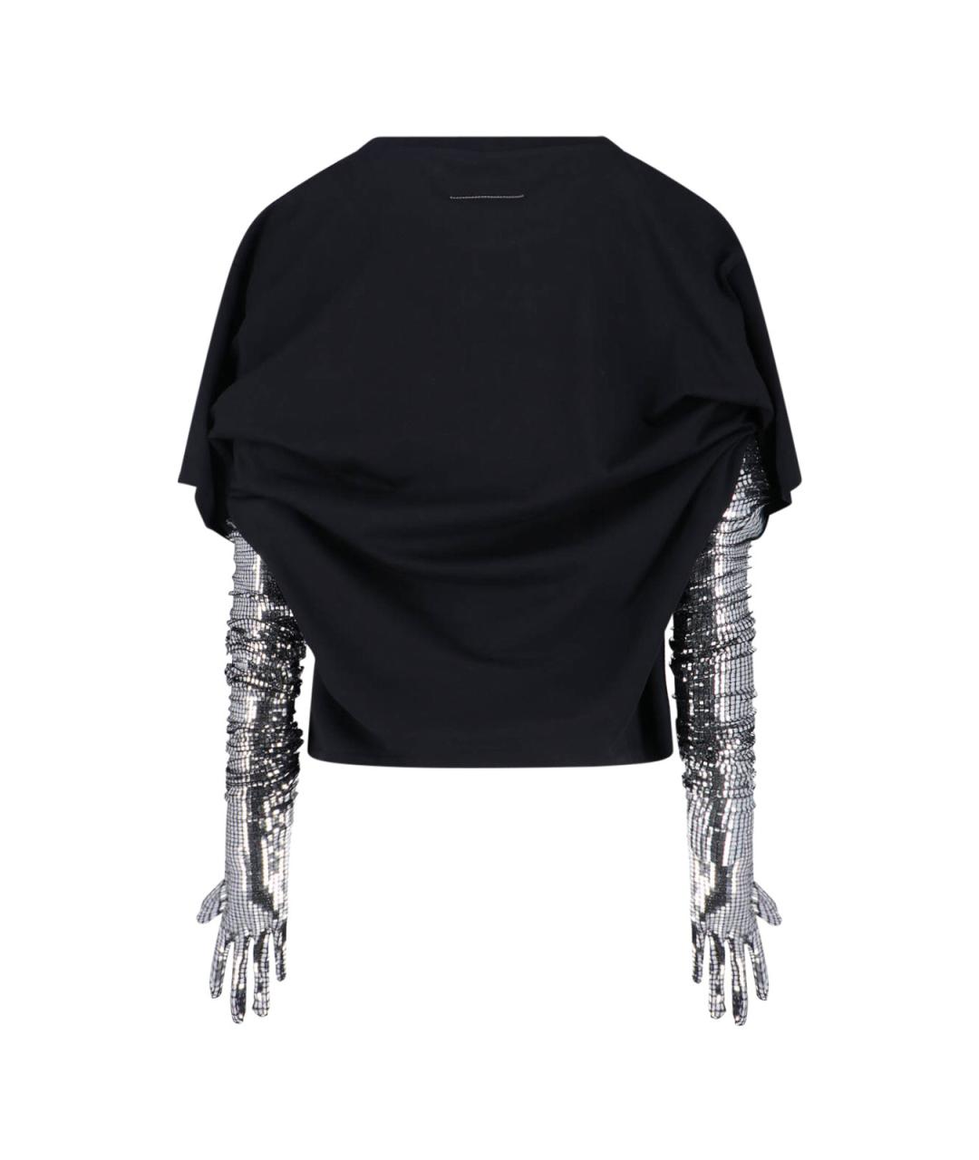 MM6 MAISON MARGIELA Черная хлопковая футболка, фото 4