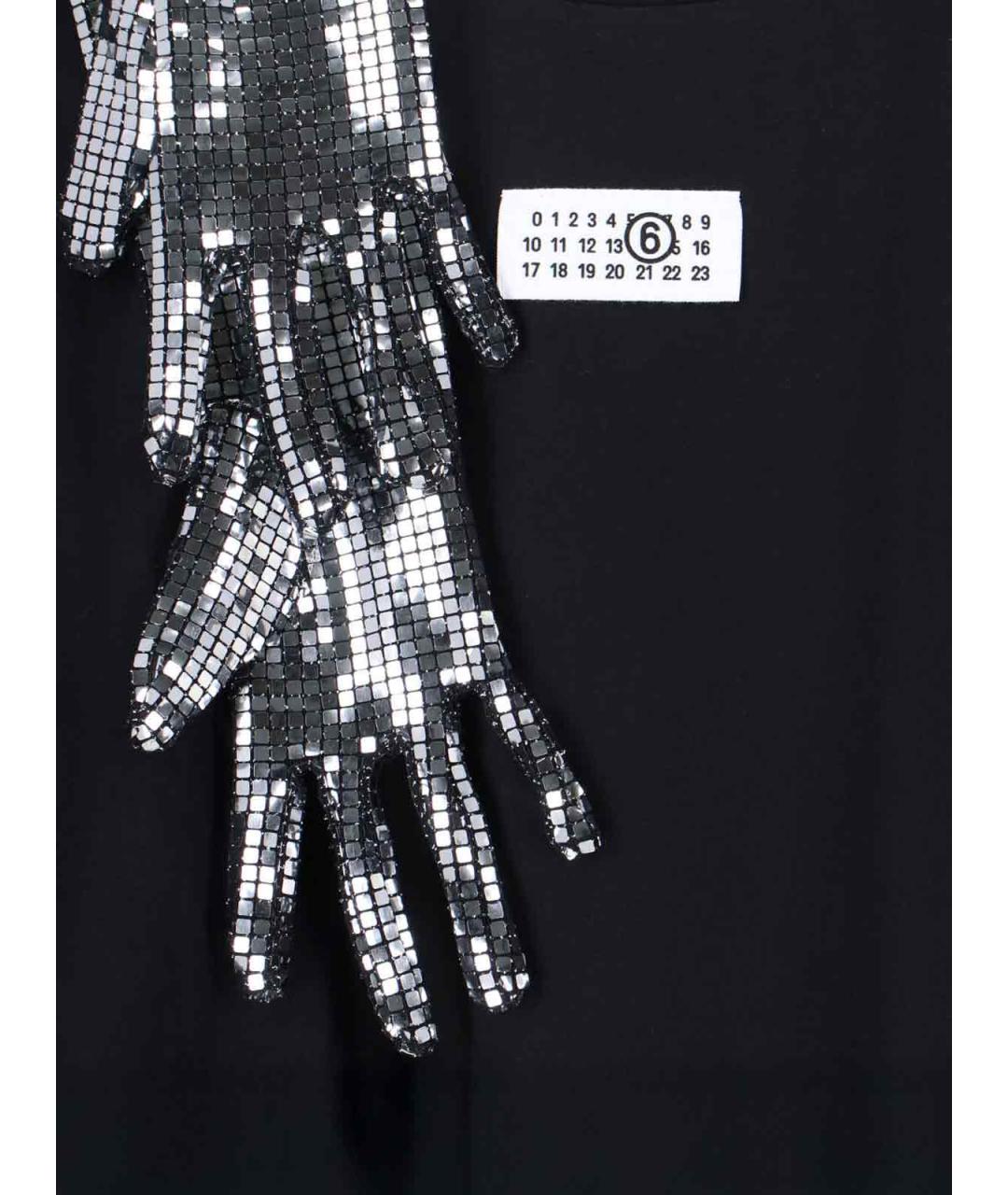 MM6 MAISON MARGIELA Черная хлопковая футболка, фото 5