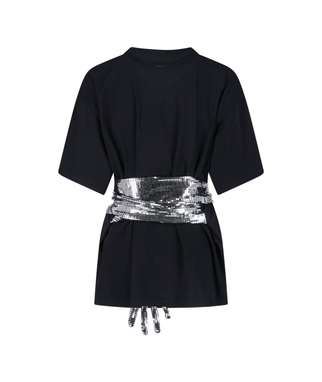 MM6 MAISON MARGIELA Черная хлопковая футболка, фото 2