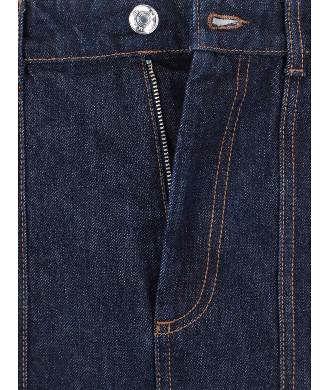 SPORTMAX Синие хлопковые прямые джинсы, фото 5