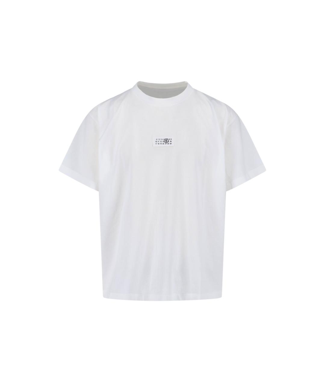 MM6 MAISON MARGIELA Белая хлопковая футболка, фото 1