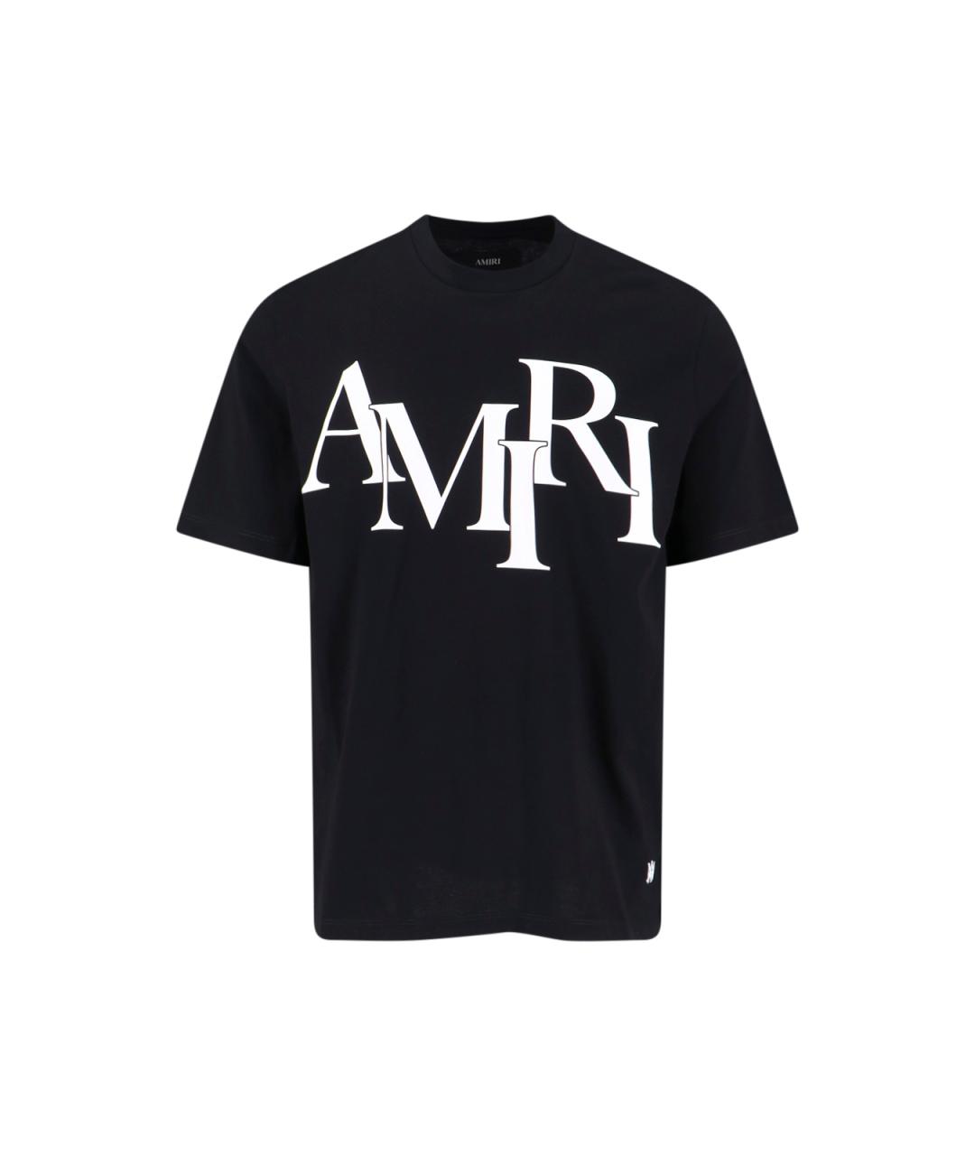 AMIRI Черная хлопковая футболка, фото 1