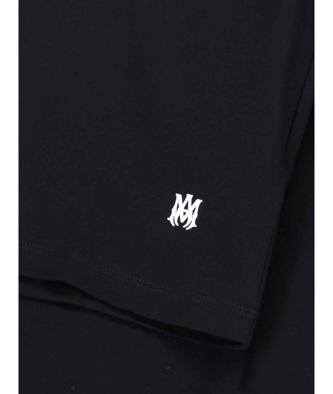 AMIRI Черная хлопковая футболка, фото 3