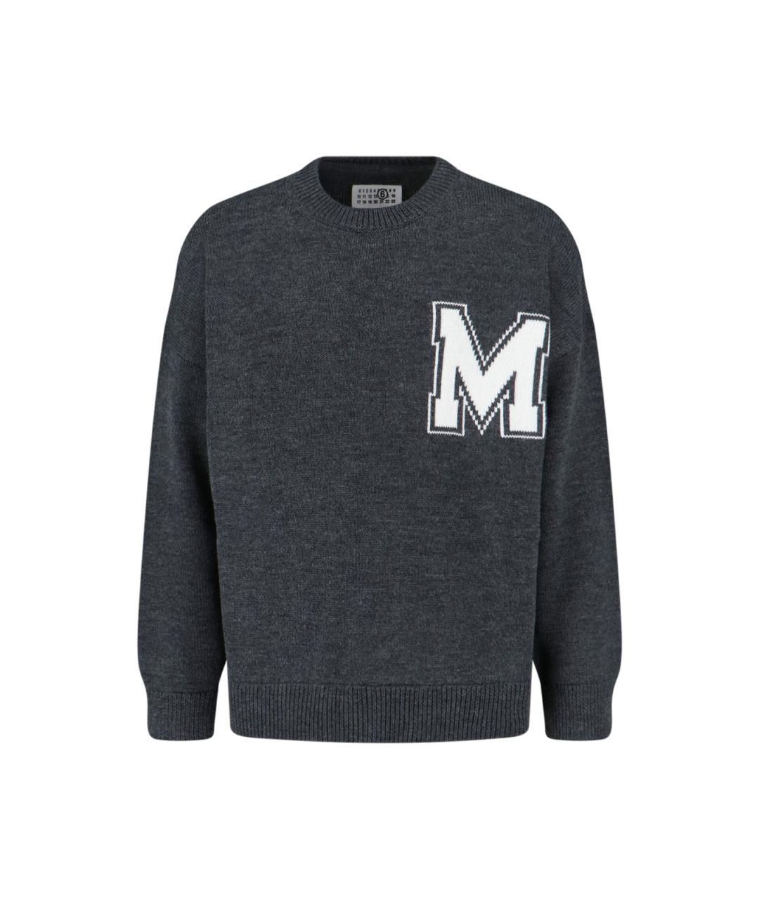 MM6 MAISON MARGIELA Серый шерстяной джемпер / свитер, фото 1