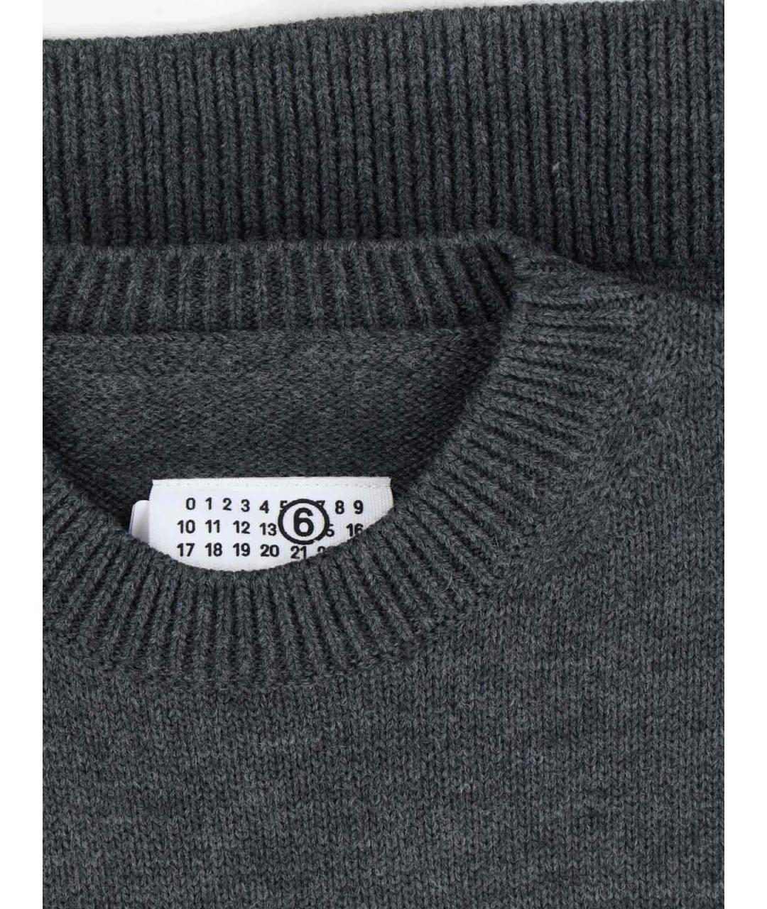 MM6 MAISON MARGIELA Серый шерстяной джемпер / свитер, фото 3