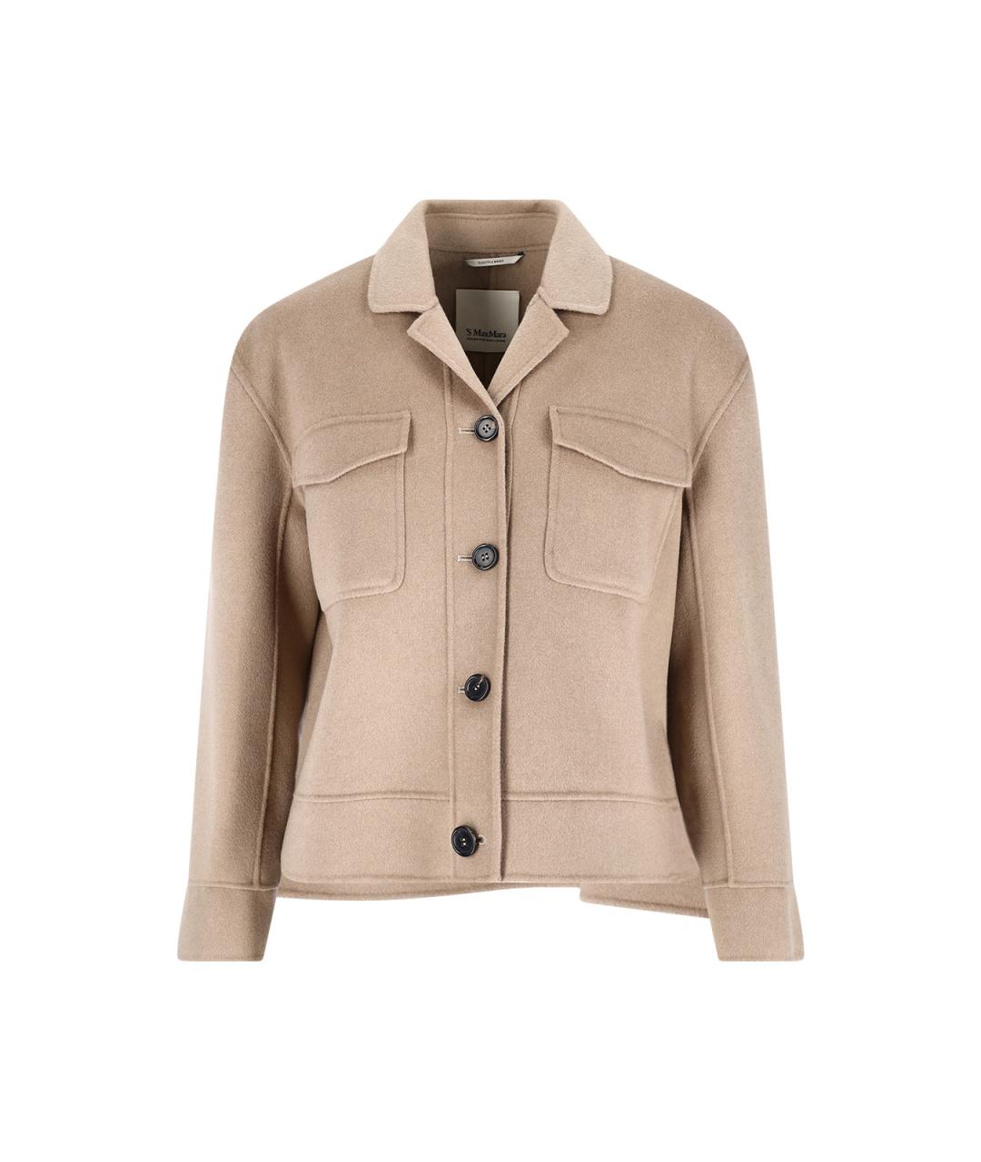 'S MAX MARA Коричневое шерстяное пальто, фото 1