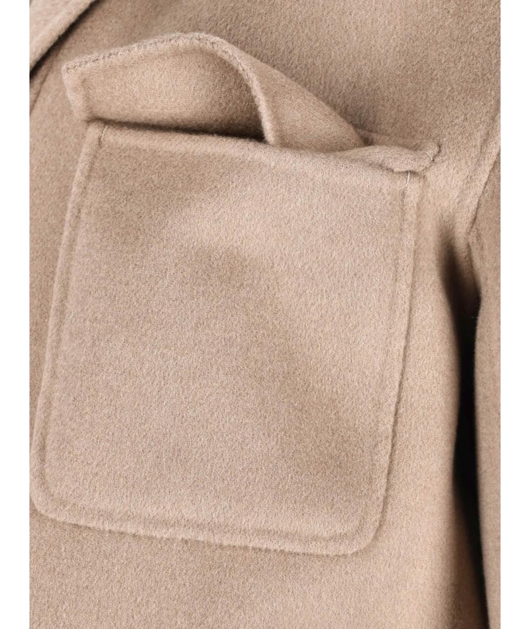 'S MAX MARA Коричневое шерстяное пальто, фото 3