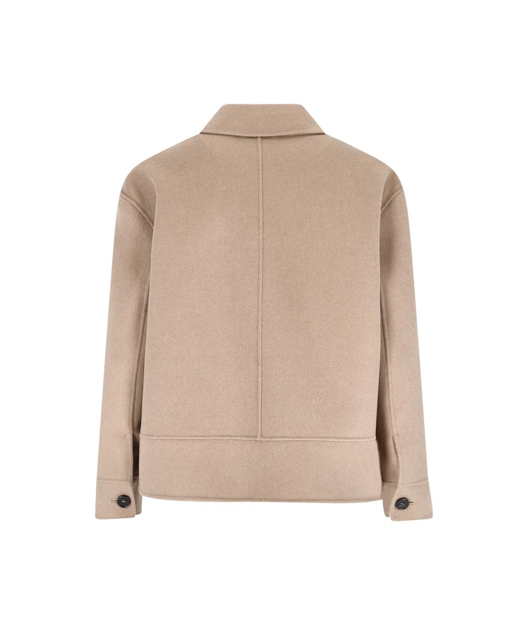 'S MAX MARA Коричневое шерстяное пальто, фото 2