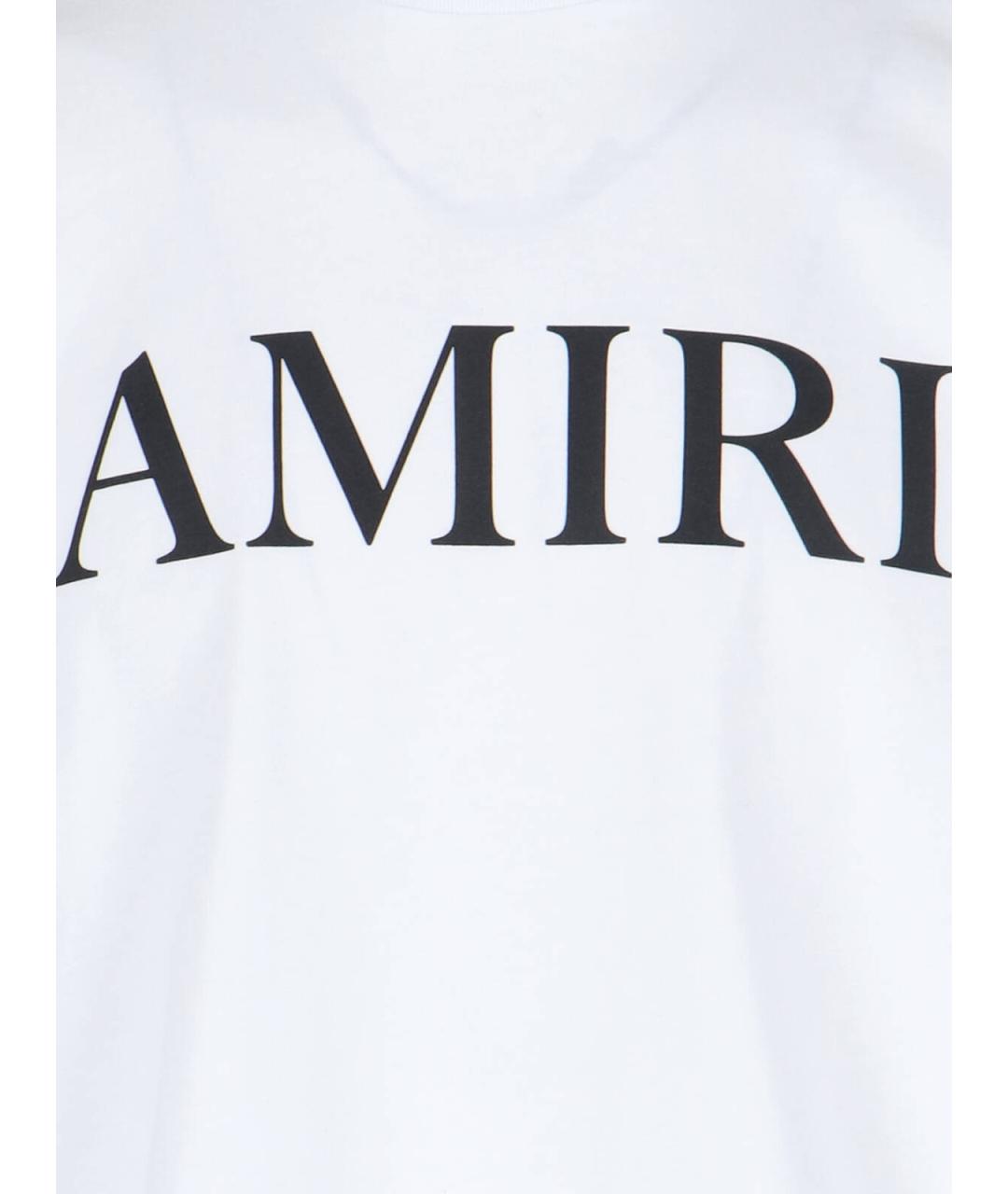 AMIRI Белая хлопковая футболка, фото 3