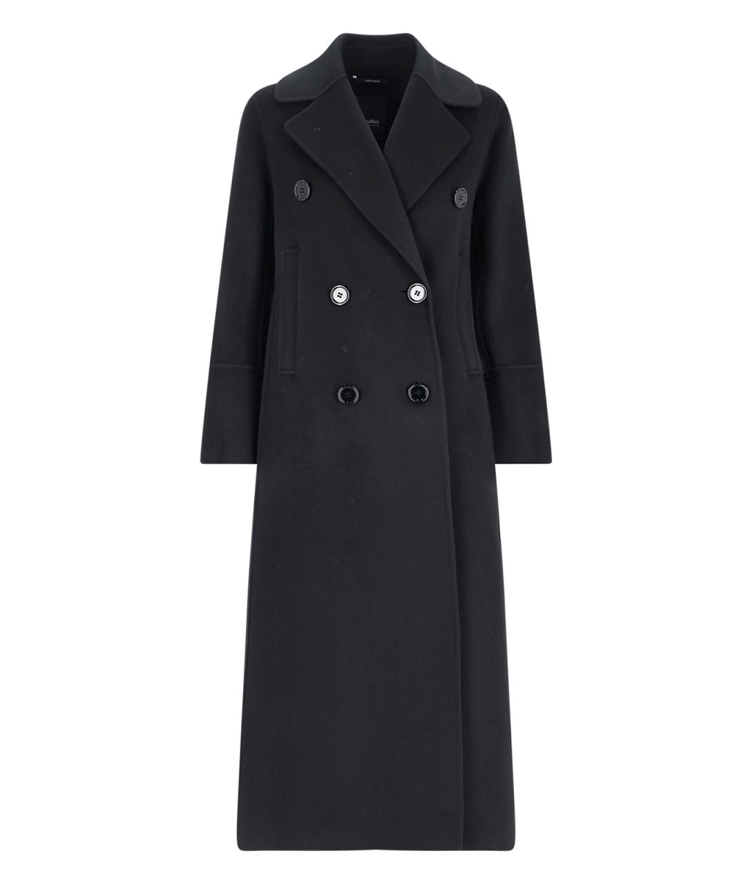 'S MAX MARA Черное шерстяное пальто, фото 1