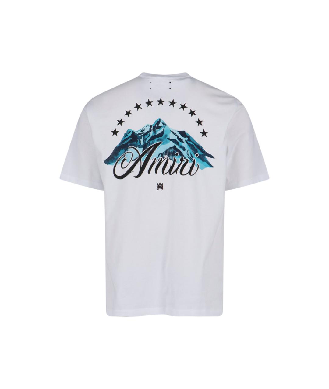 AMIRI Белая хлопковая футболка, фото 2