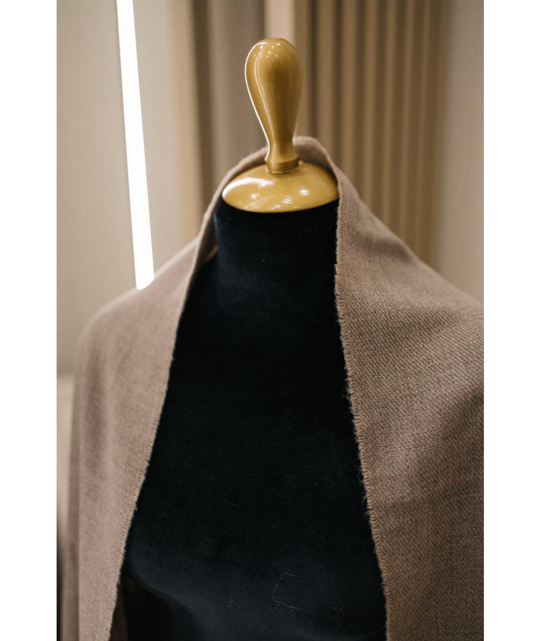 GENTRY PORTOFINO Серый шерстяной шарф, фото 2