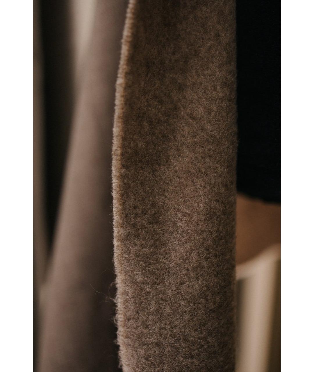 GENTRY PORTOFINO Серый шерстяной шарф, фото 5