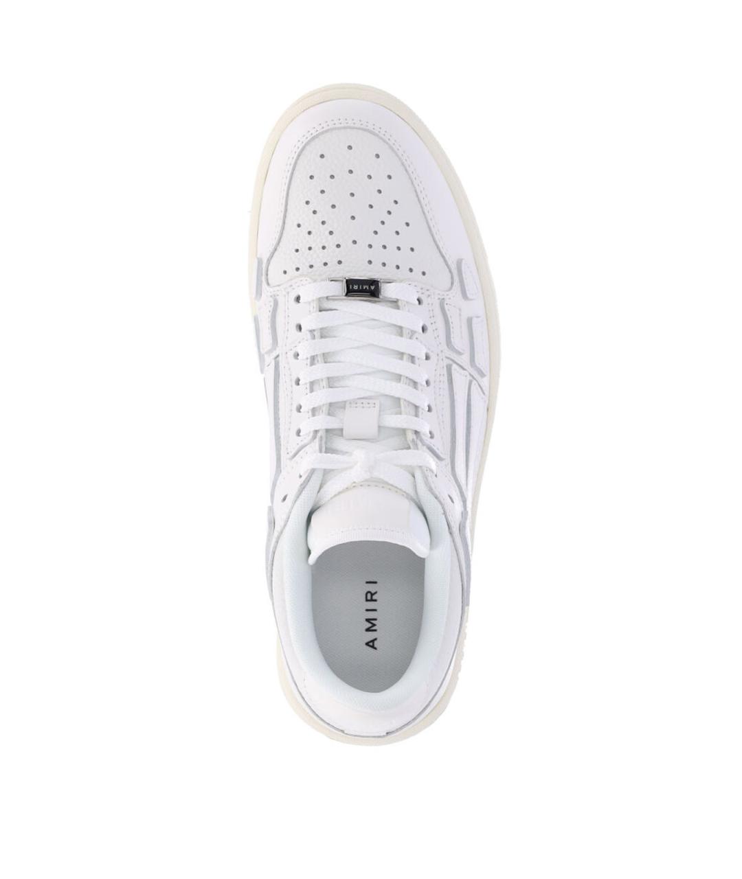 AMIRI Белые кожаные низкие кроссовки / кеды, фото 5