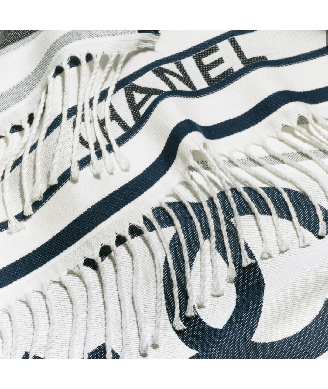CHANEL Темно-синее хлопковое парео, фото 5