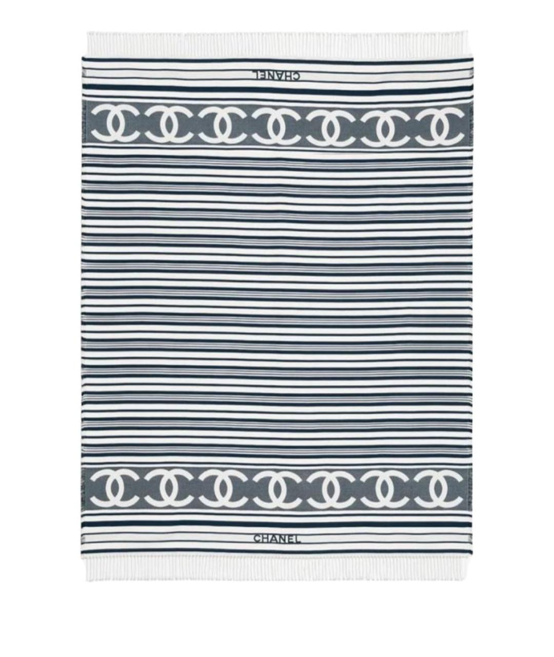 CHANEL Темно-синее хлопковое парео, фото 1