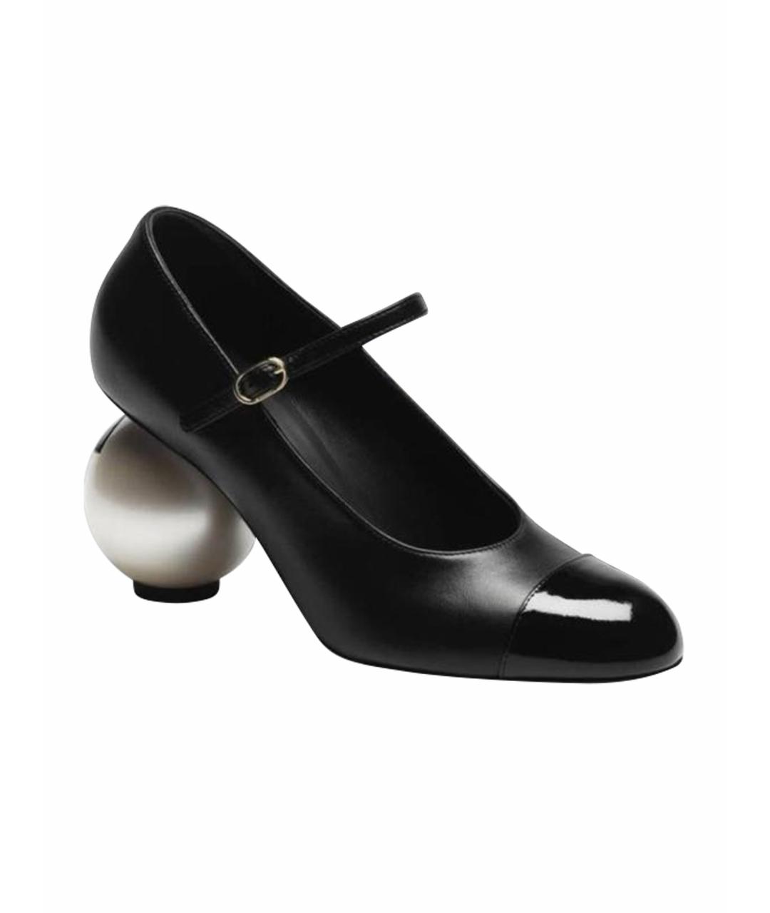 CHANEL Черные кожаные туфли, фото 1