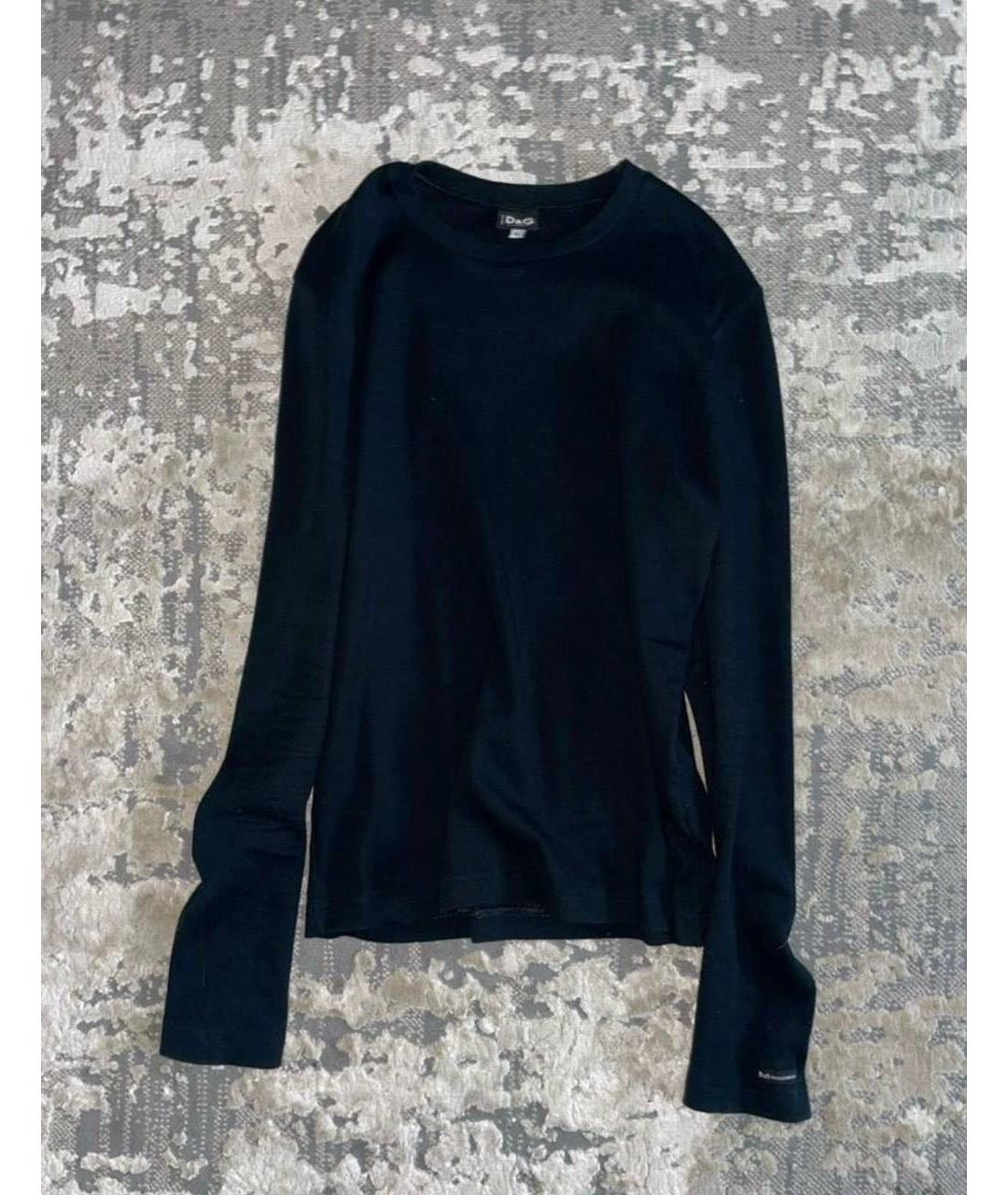 DOLCE&GABBANA Темно-синяя хлопковая водолазка, фото 5