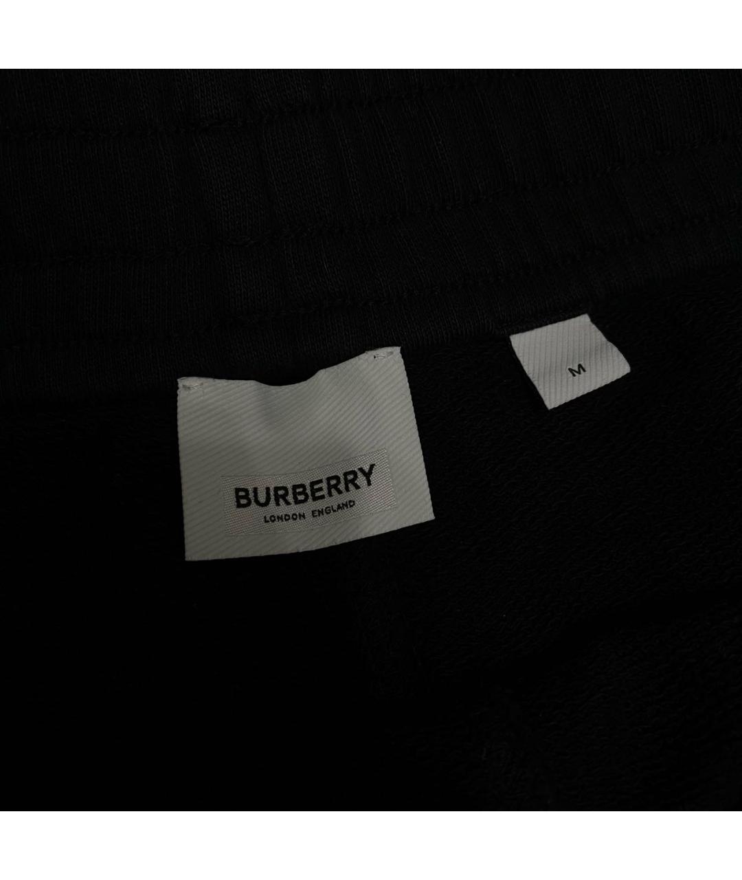 BURBERRY Черные хлопковые повседневные брюки, фото 4