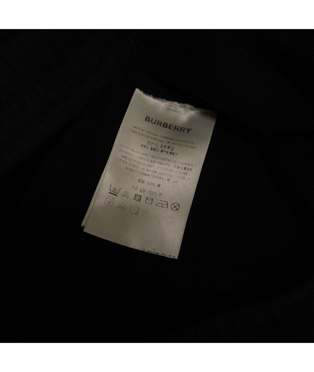 BURBERRY Черные хлопковые повседневные брюки, фото 5