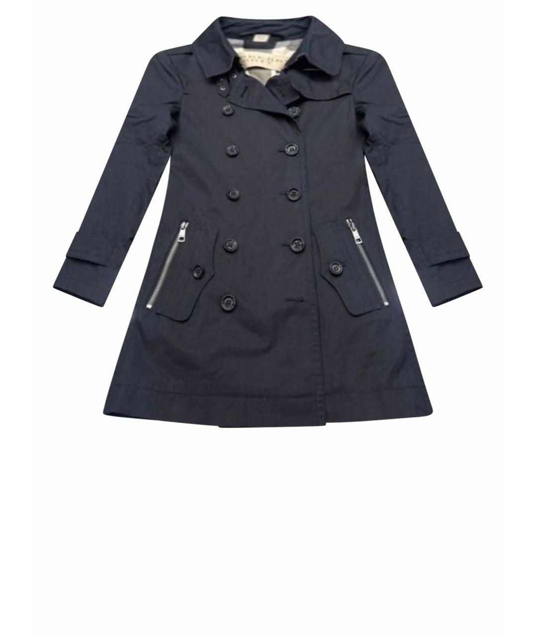 BURBERRY Черный хлопковый тренч/плащ, фото 1