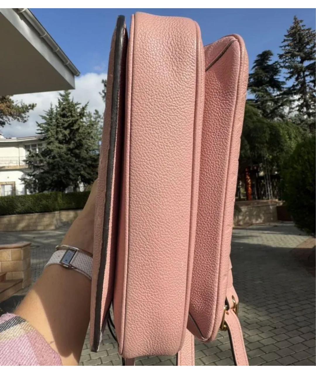 LOUIS VUITTON Розовая кожаная сумка через плечо, фото 5