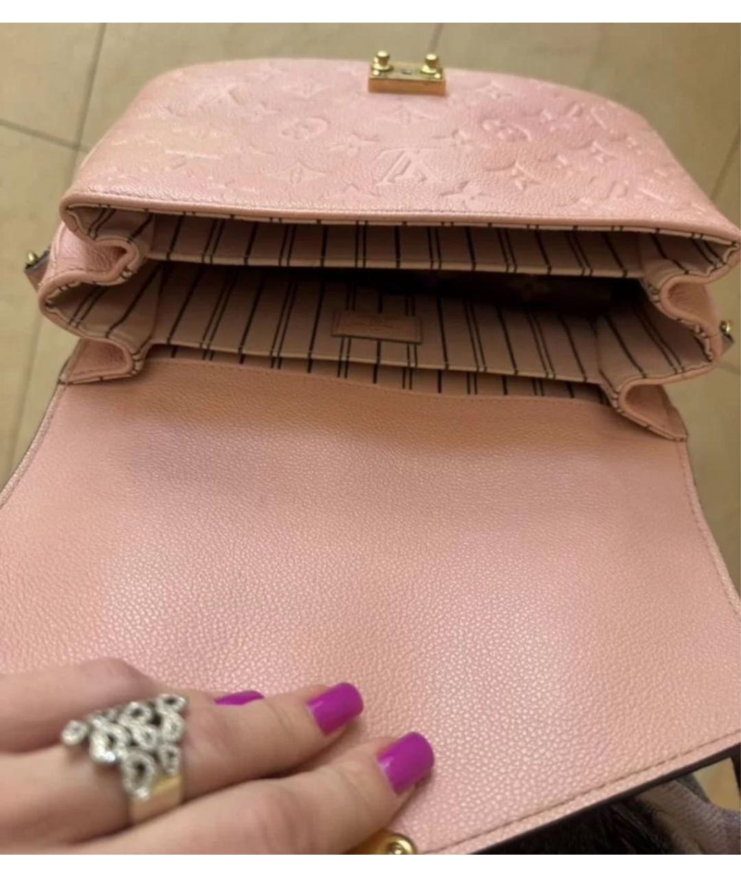 LOUIS VUITTON Розовая кожаная сумка через плечо, фото 6