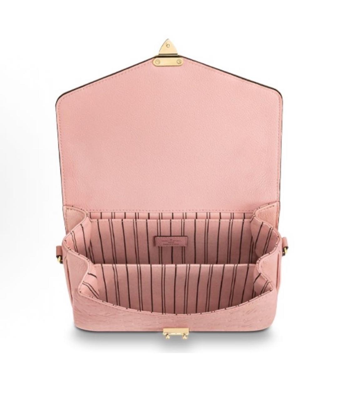 LOUIS VUITTON Розовая кожаная сумка через плечо, фото 2