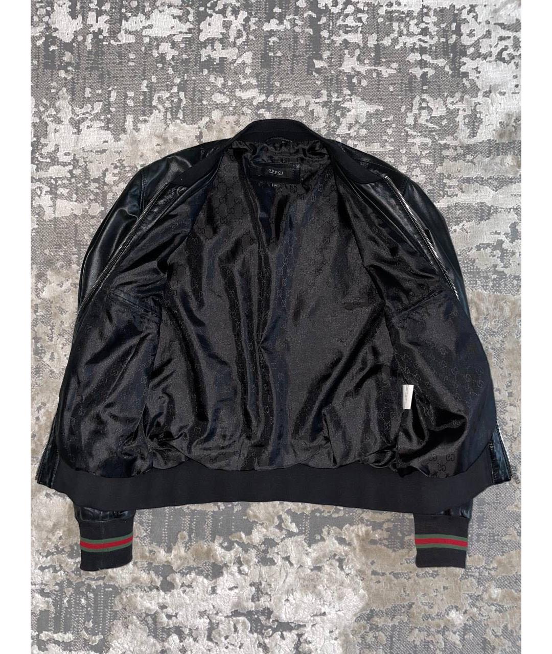 GUCCI Черная кожаная куртка, фото 5