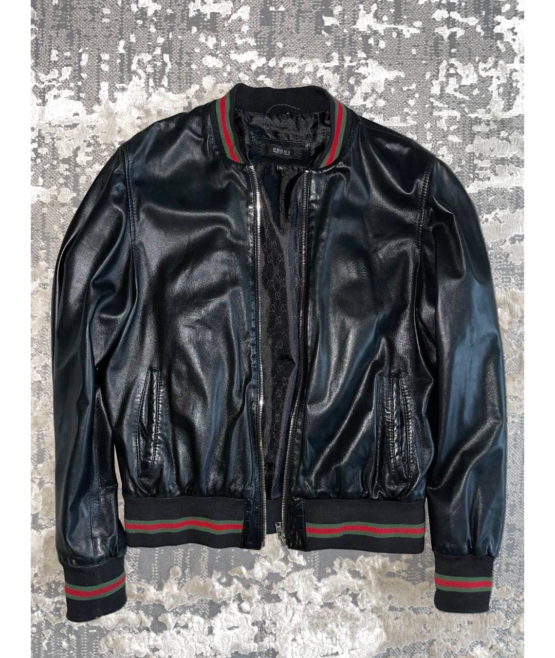 GUCCI Черная кожаная куртка, фото 6