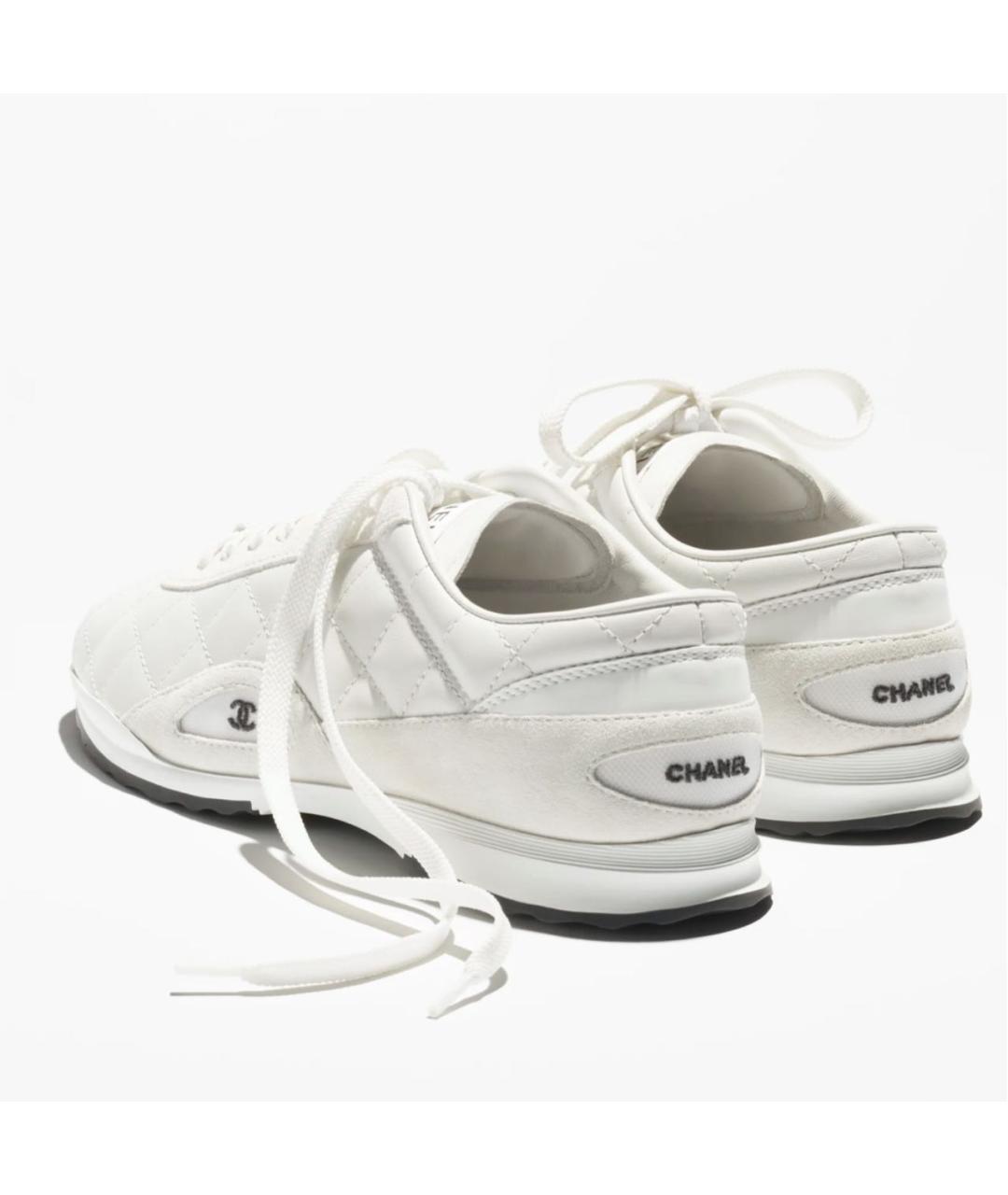 CHANEL Белые кожаные кеды, фото 3
