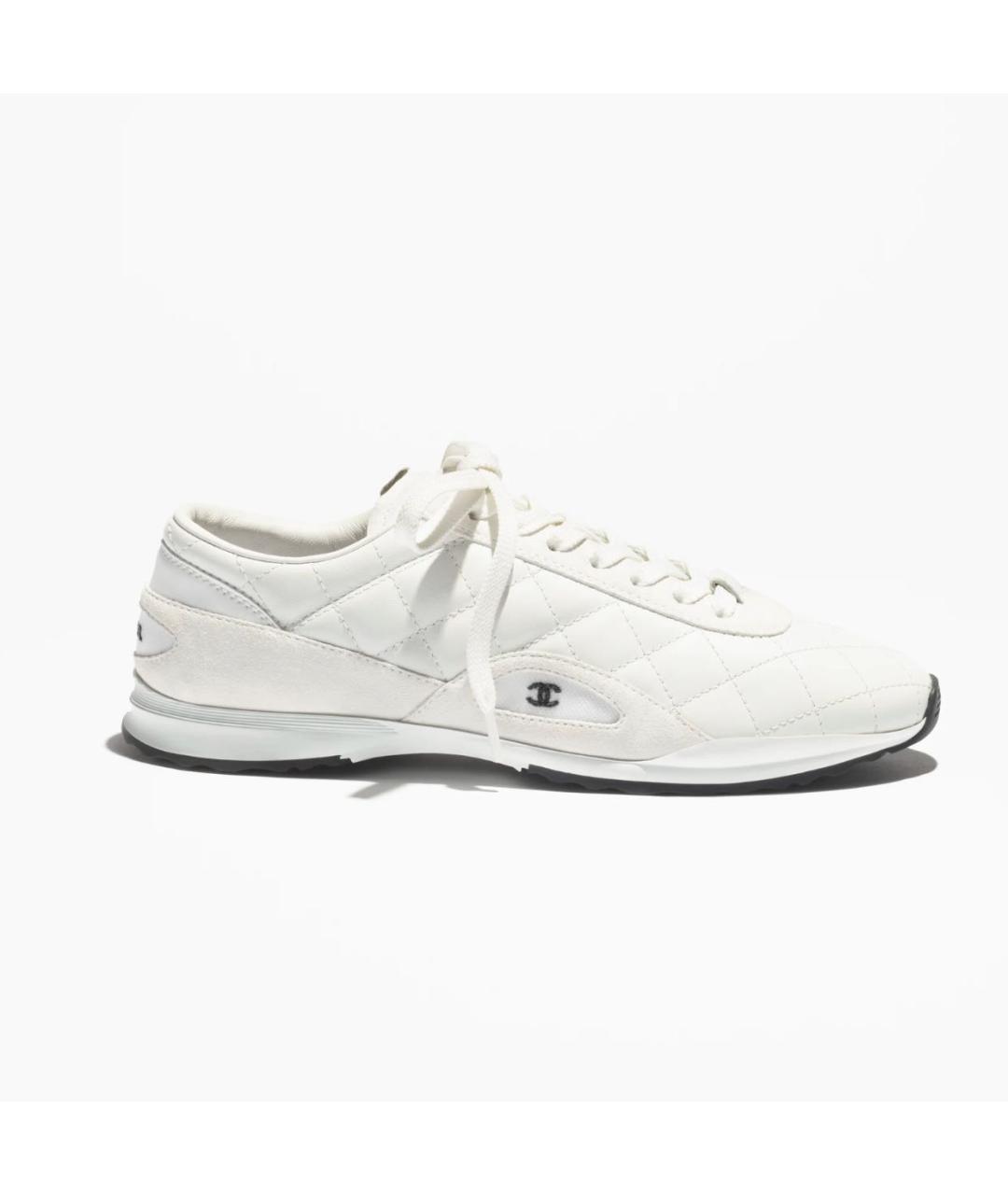 CHANEL Белые кожаные кеды, фото 5