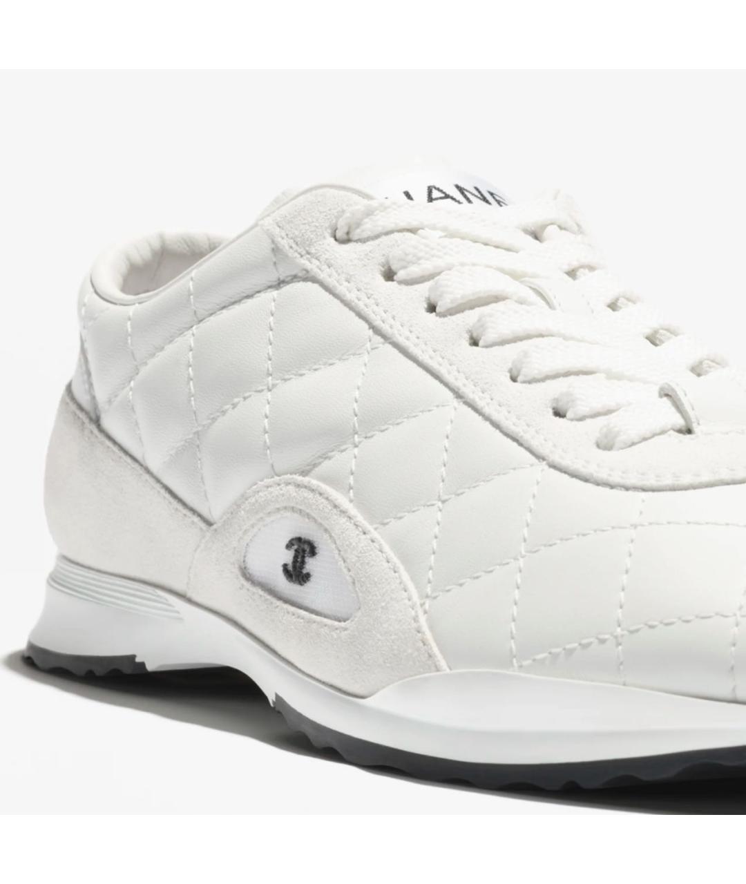 CHANEL Белые кожаные кеды, фото 4