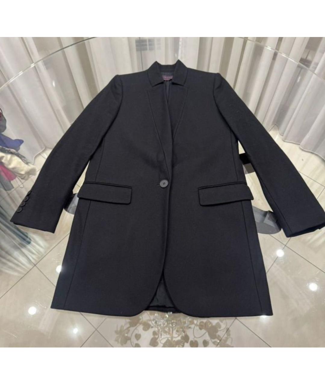 STELLA MCCARTNEY Черное шерстяное пальто, фото 6