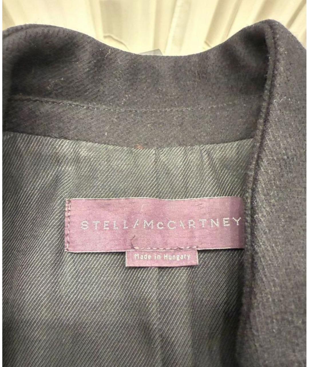 STELLA MCCARTNEY Черное шерстяное пальто, фото 3