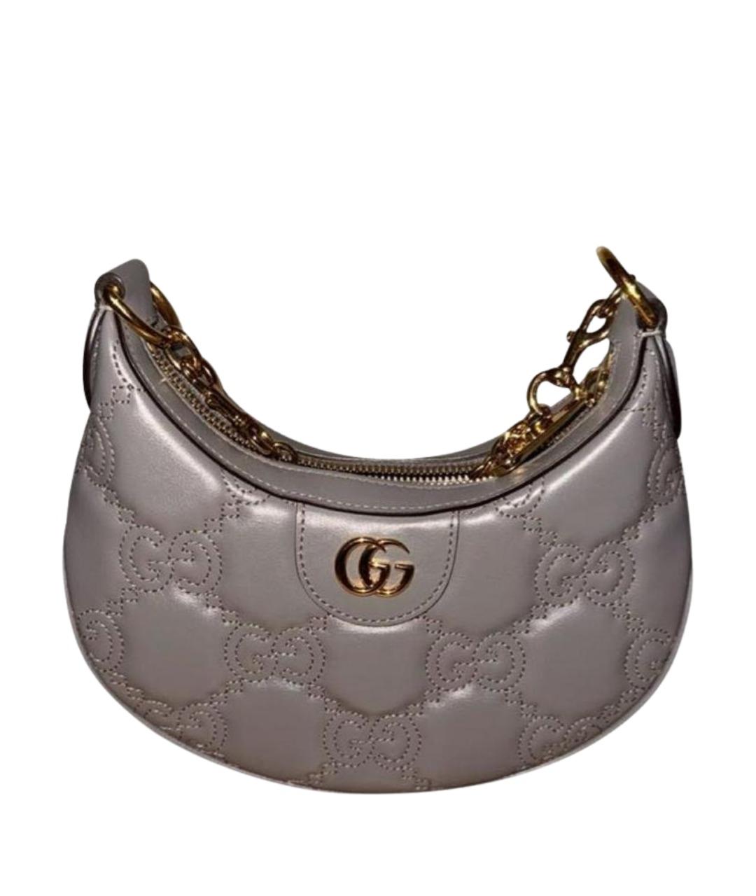 GUCCI Серая кожаная сумка через плечо, фото 1