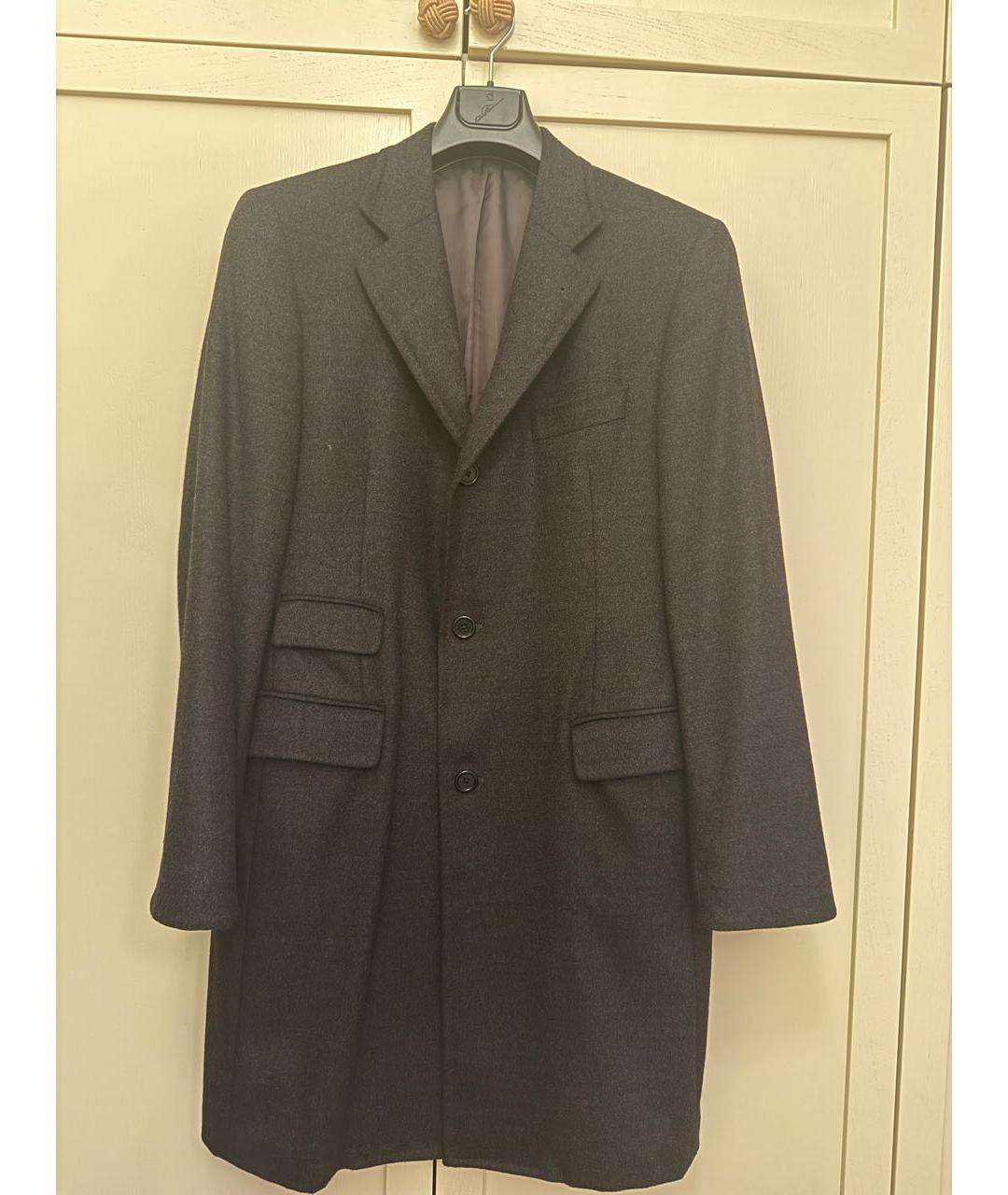 BURBERRY Антрацитовое шерстяное пальто, фото 7