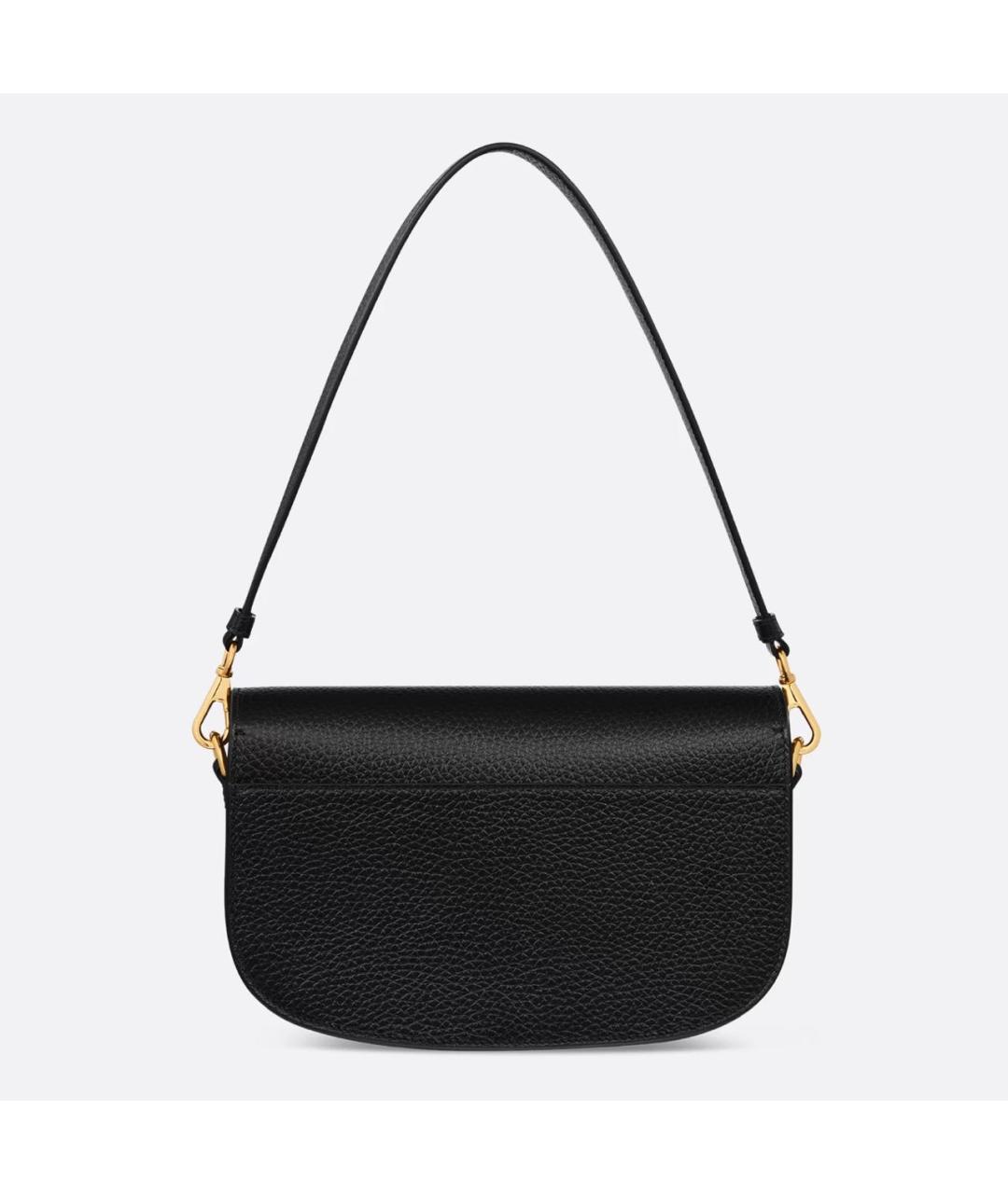 CHRISTIAN DIOR Черная кожаная сумка с короткими ручками, фото 4