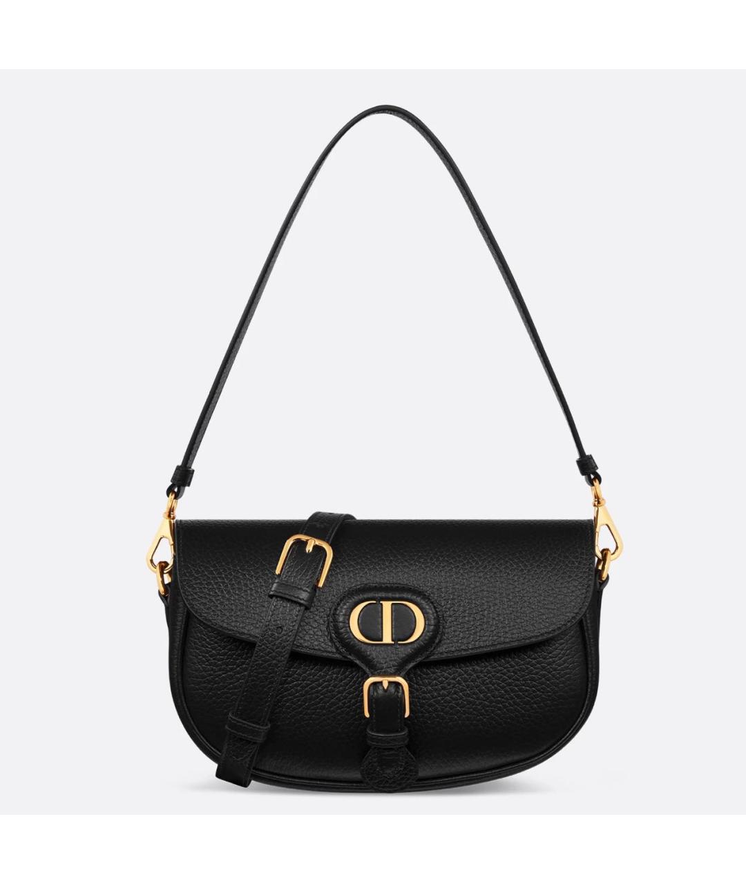 CHRISTIAN DIOR Черная кожаная сумка с короткими ручками, фото 5