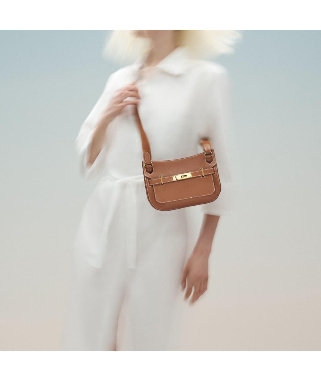 HERMES Коричневая кожаная сумка через плечо, фото 5