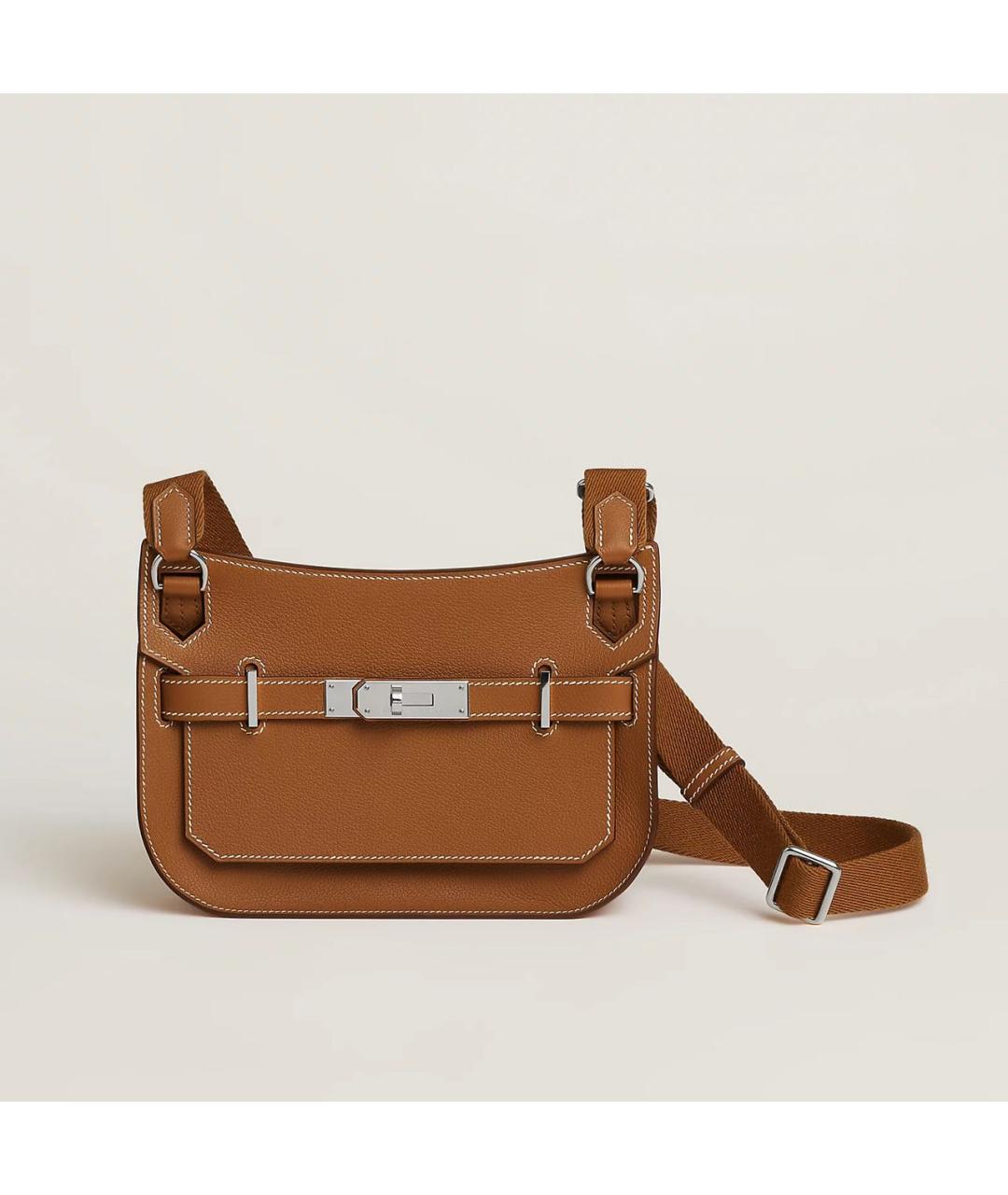 HERMES Коричневая кожаная сумка через плечо, фото 8