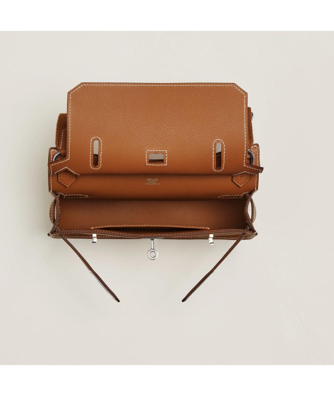 HERMES Коричневая кожаная сумка через плечо, фото 3
