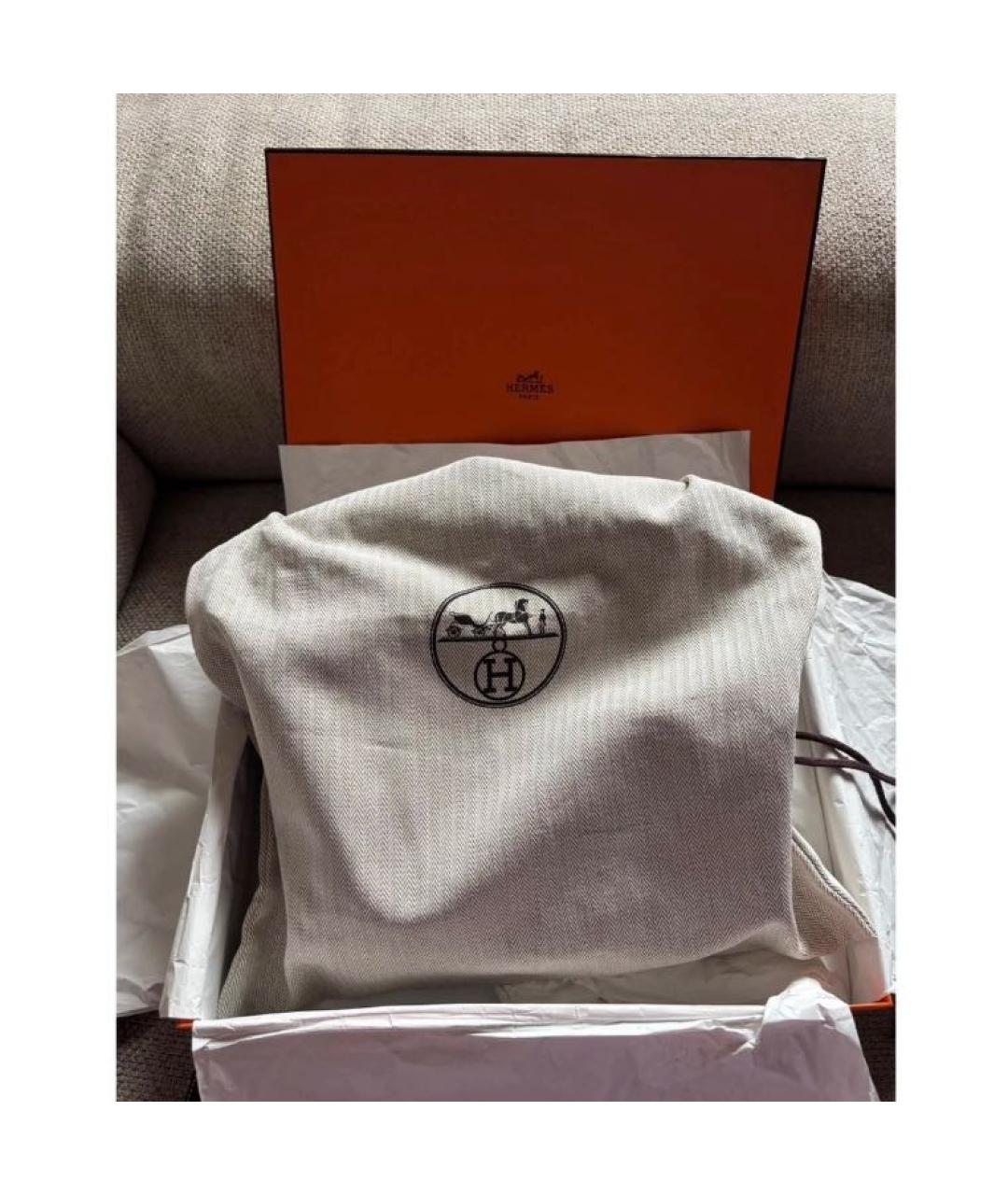 HERMES Коричневая кожаная сумка через плечо, фото 7