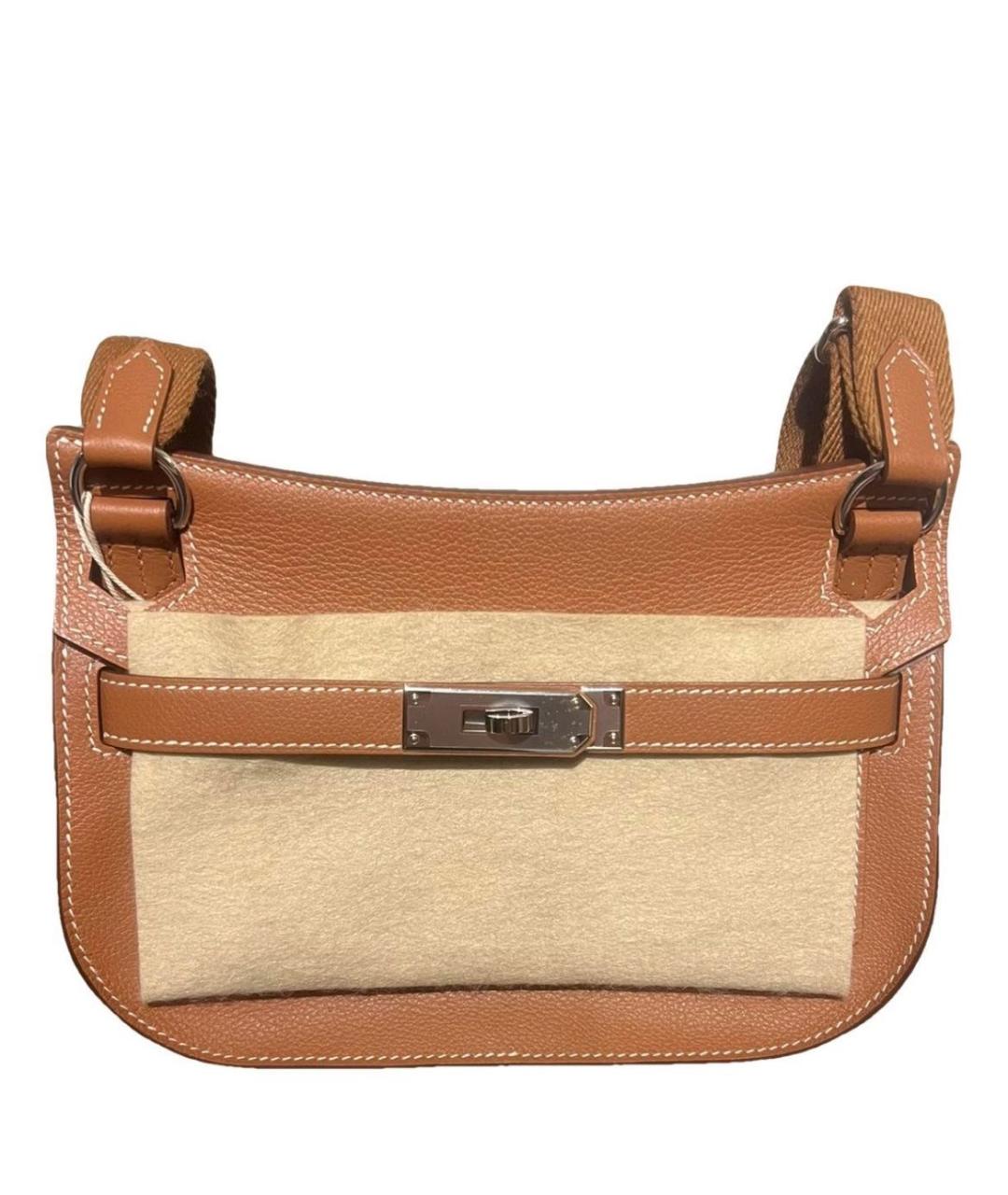 HERMES Коричневая кожаная сумка через плечо, фото 6