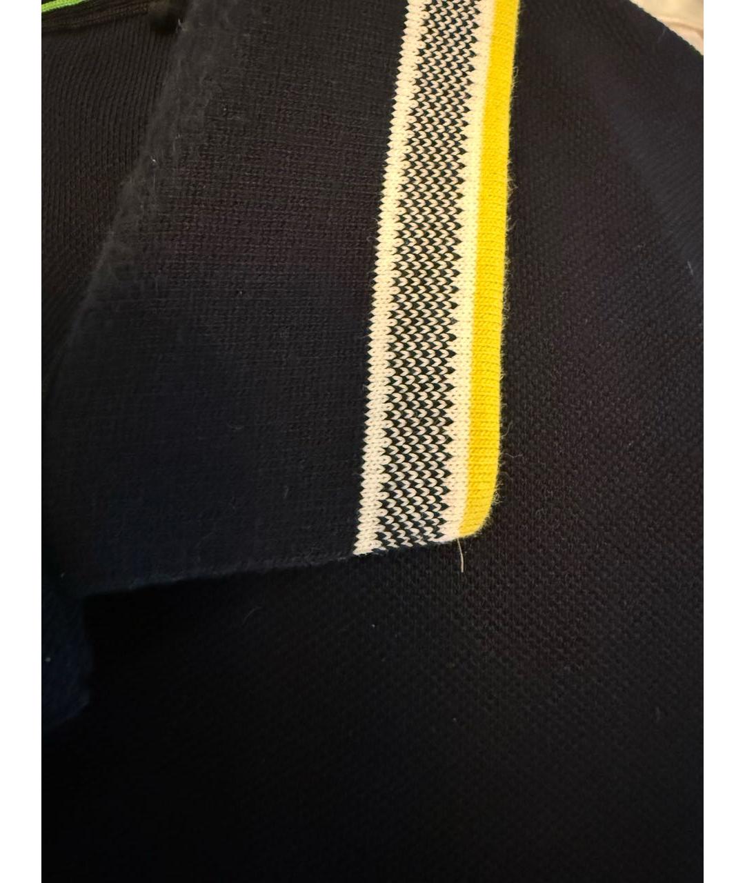 HUGO BOSS Темно-синее хлопковое поло с коротким рукавом, фото 6