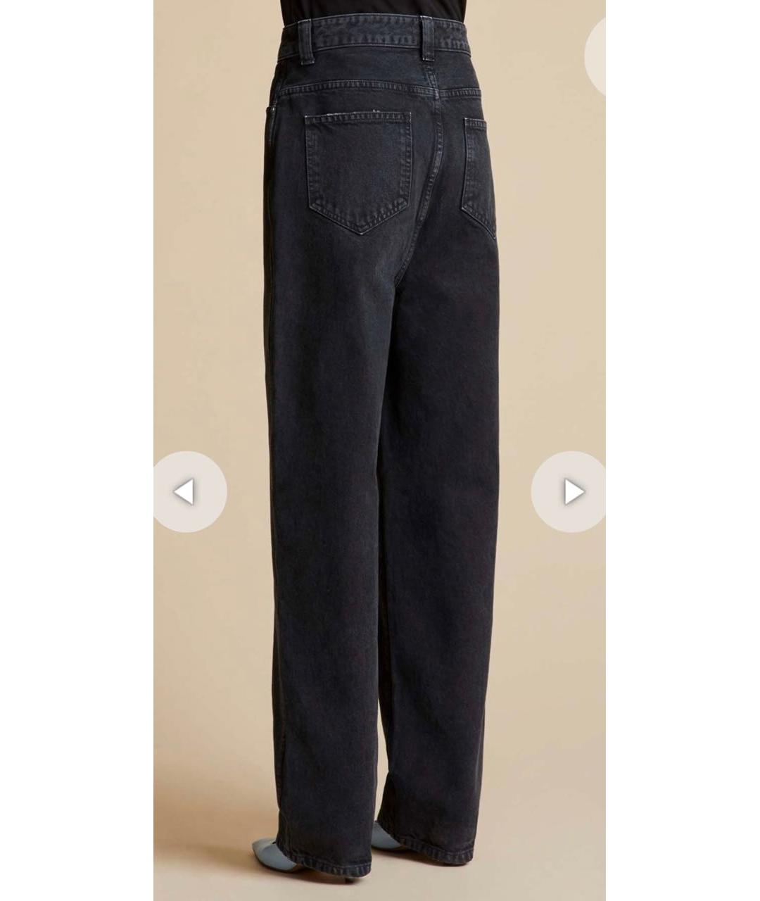 KHAITE Антрацитовые хлопковые прямые джинсы, фото 8