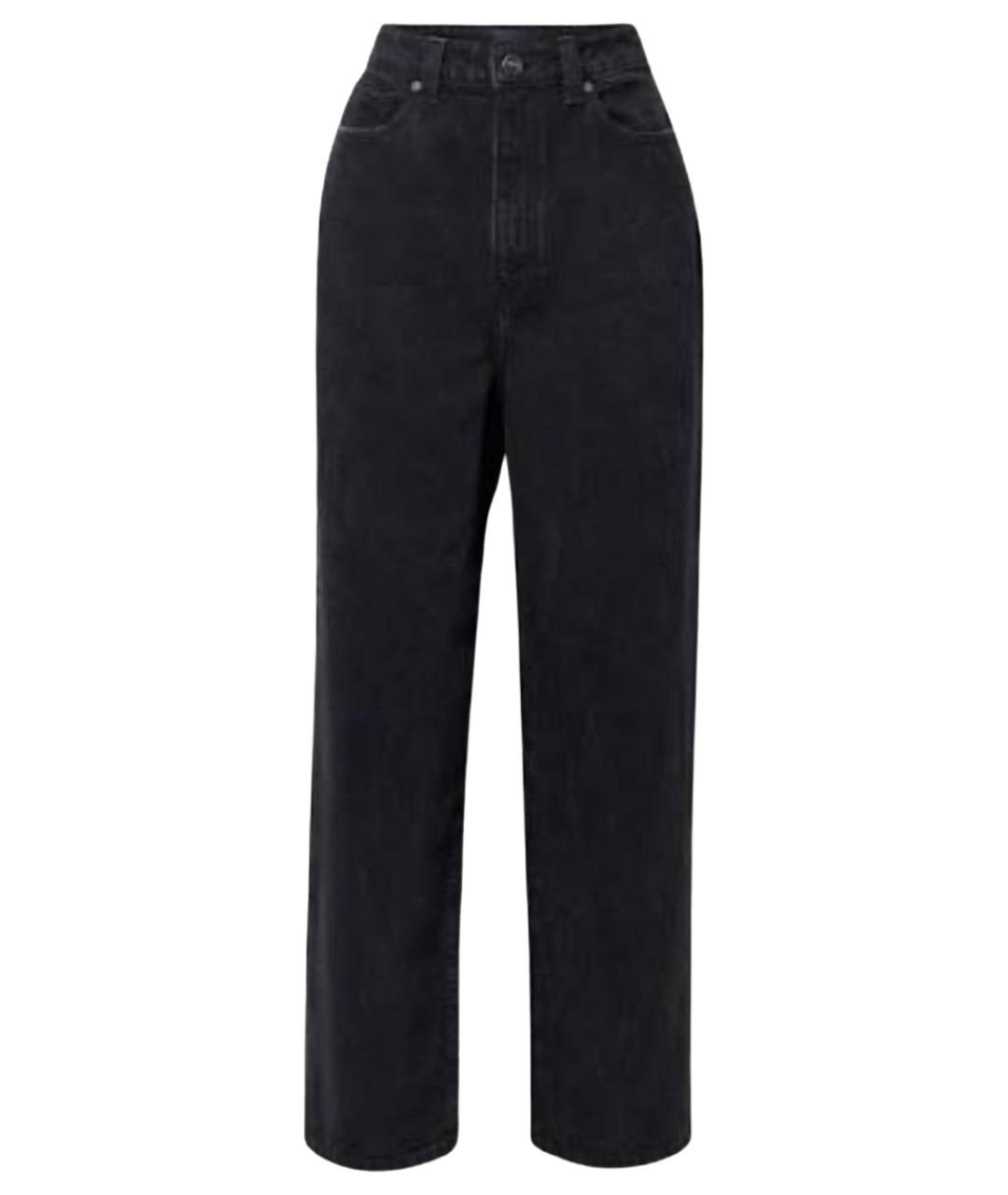 KHAITE Антрацитовые хлопковые прямые джинсы, фото 1