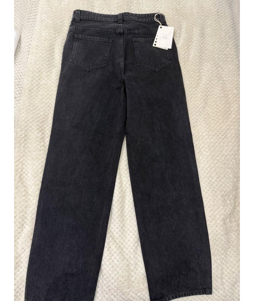 KHAITE Антрацитовые хлопковые прямые джинсы, фото 5