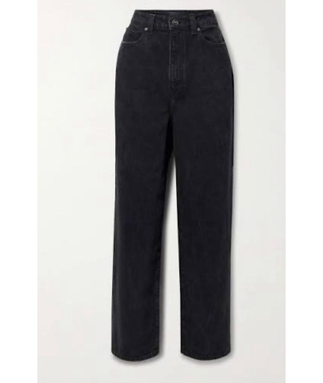 KHAITE Антрацитовые хлопковые прямые джинсы, фото 9
